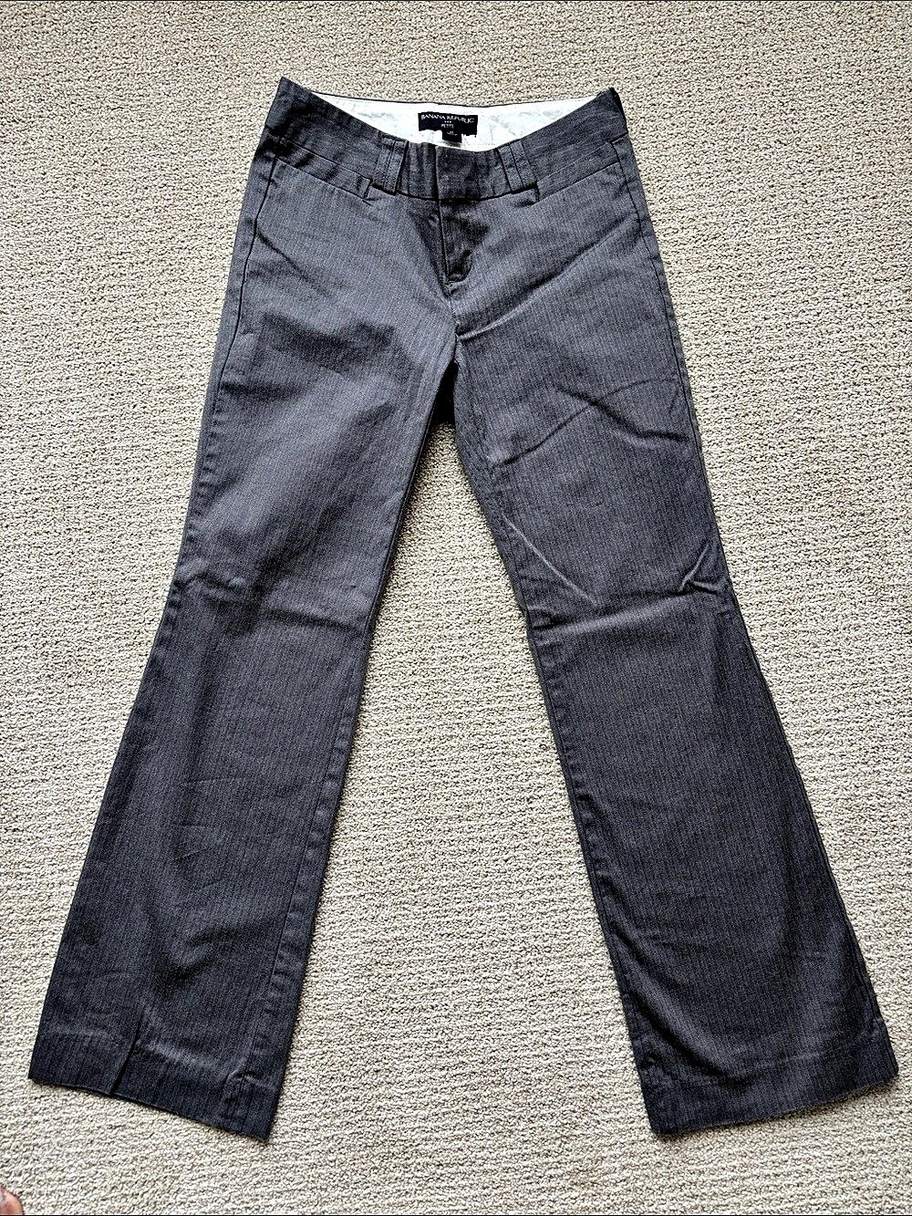 Banana Republic Martin Fit Herringbone Dress Pants Gray 0P